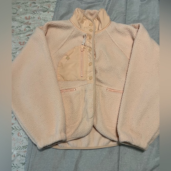 FP Movement by Free People Soft Peachy Pink Teddy Jacket - Picture 2 of 11